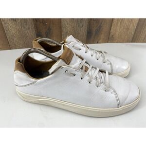 OluKai Shoes Mens 9 White Lae'ahi Li 'Ili Leather Sneaker Casual